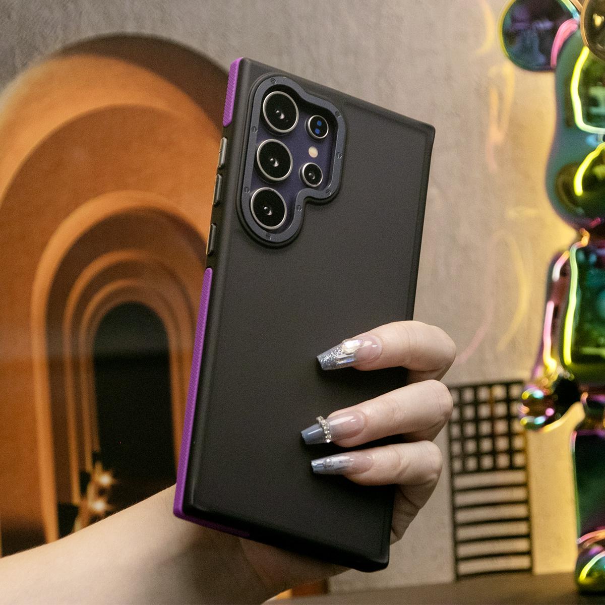 For Samsung S25Ultra S25 S24 S23FE A15 A14 A25 A24 A34 A35 A54 A55 Phone Case, Metal Camera Protection, Elegant Matte Case Shockproof Bumper Hard Full Cover