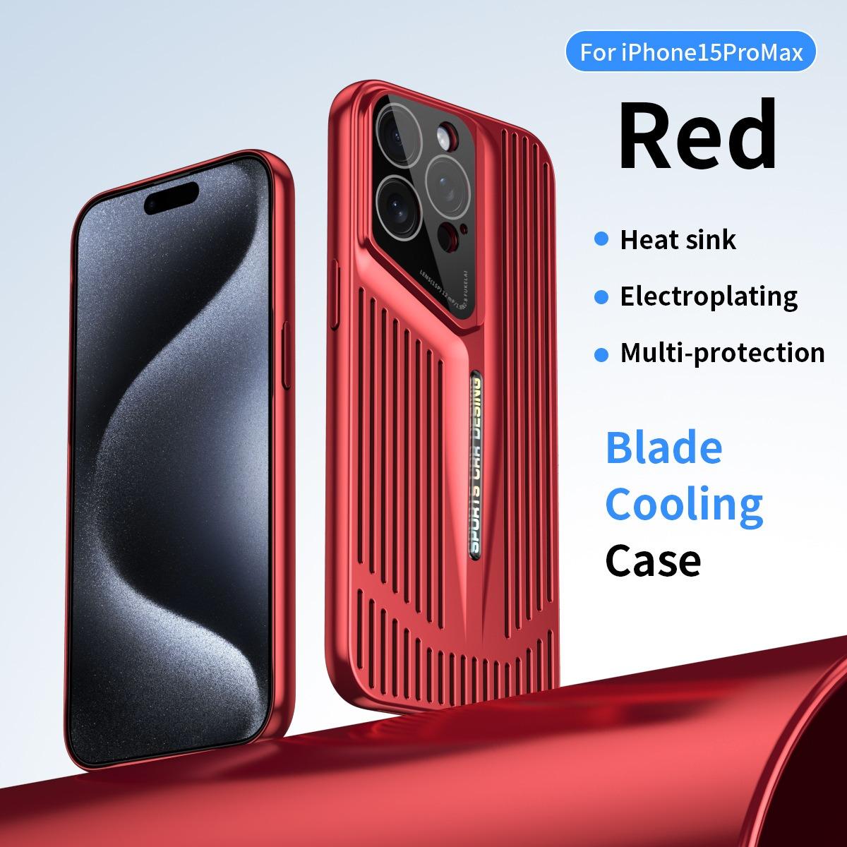 Premium Cooling PC Blade Point Len Protector Shockproof Phone Case For iPhone 16ProMax 15 14 13 12 11 Hard Full Cover
