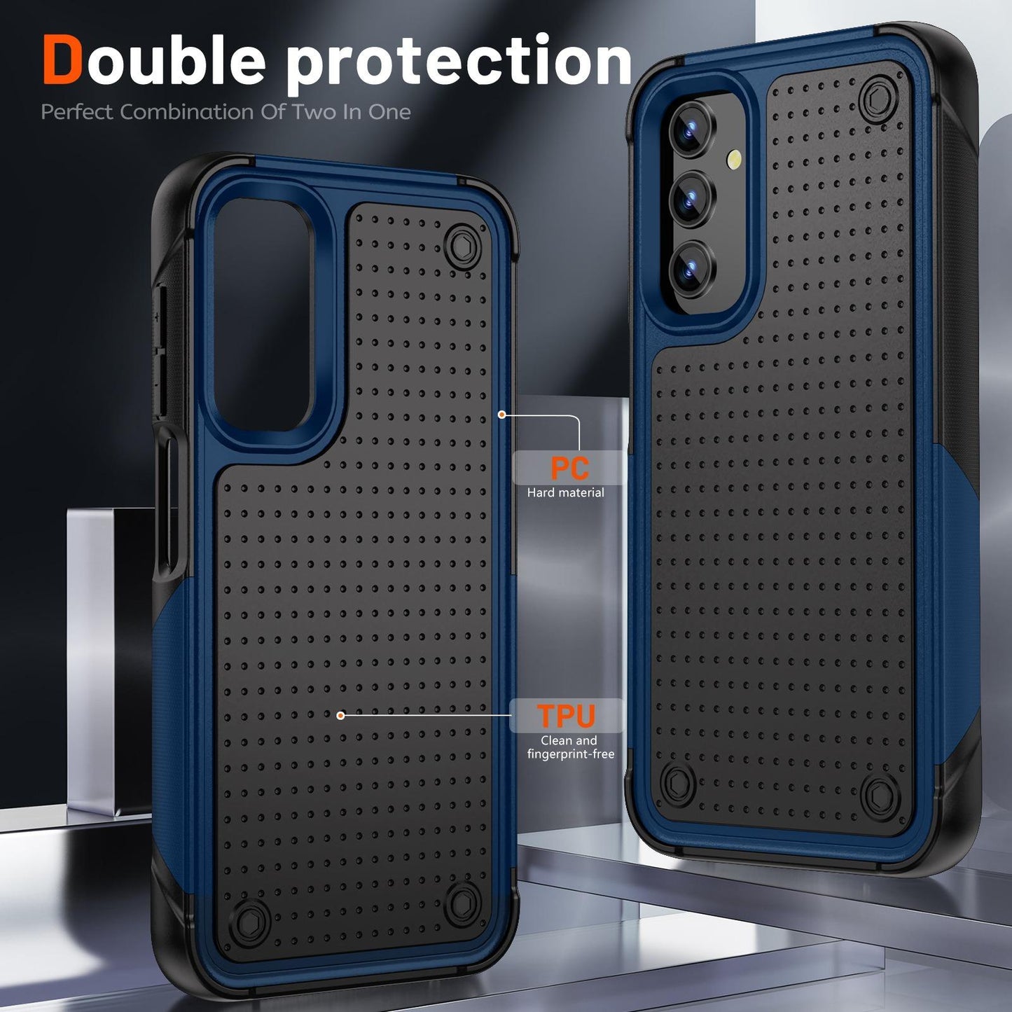 Anti-Dust Fall Heavy Duty Protection Shockproof Phone Case for Samsung S25Ultra S24 S23FE S23 S22 A14 A15 A54 A53 Hard Full Cover
