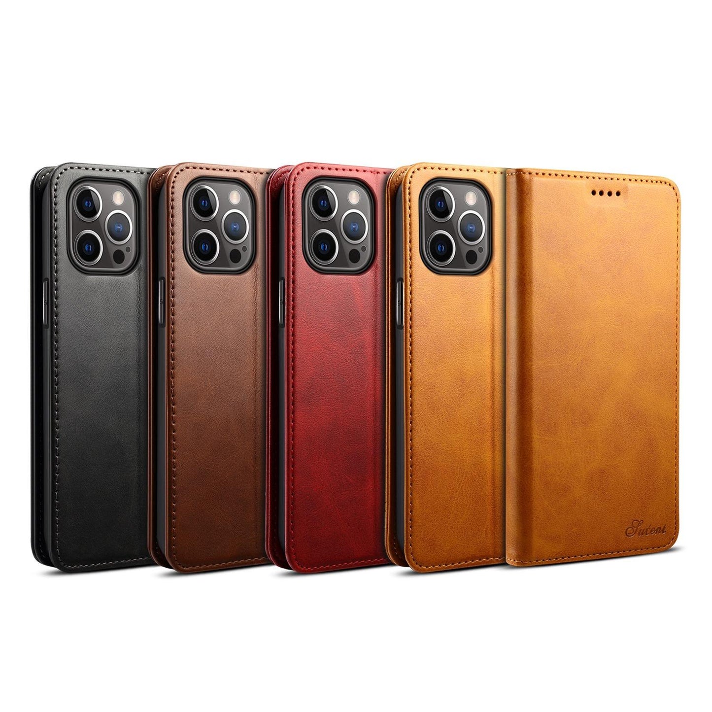 For iPhone 16ProMax 16 15 14 13 12 11 X/XS XR XSMax Phone Case, Smooth Surface Flip Wallet Case For Women Men Durable Faux Card Slot Leather Kickstand Magnetic Clasp Shockproof Phone Case
