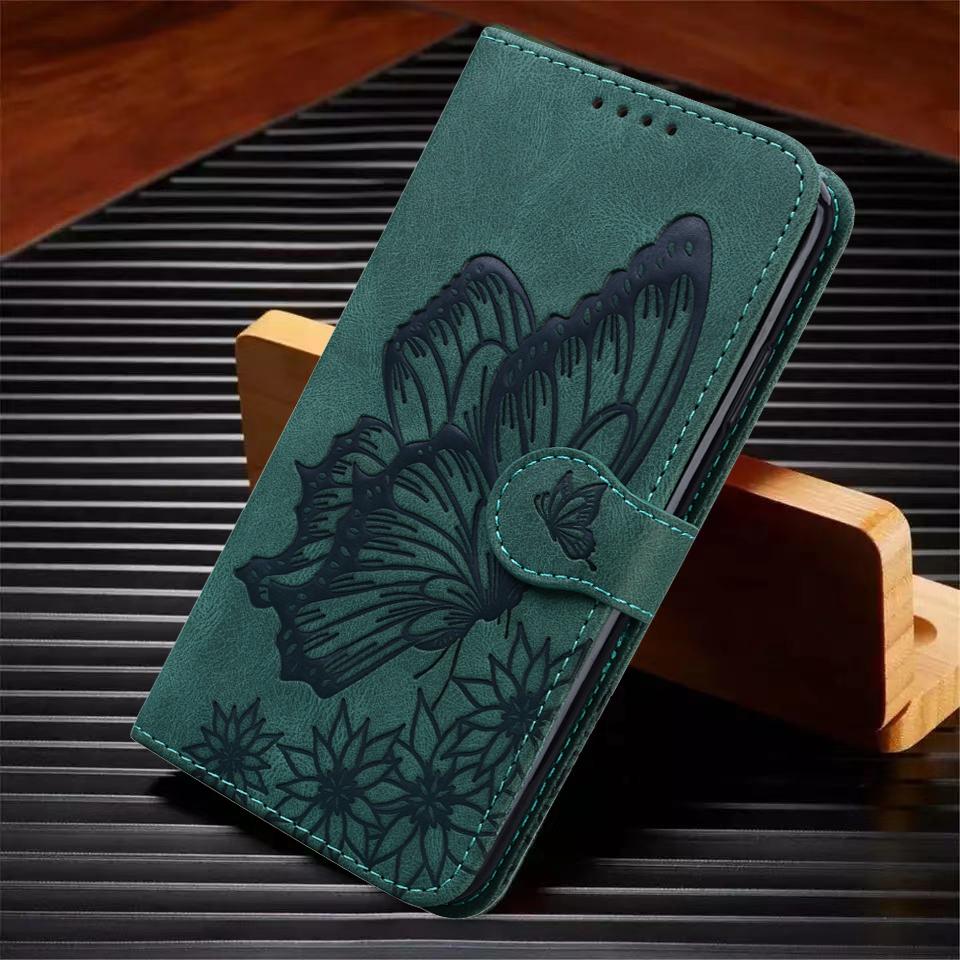 Butterfly Leather Phone Case For Samsung Galaxy S24 S23 S22 S21 Note20 Ultra FE Plus Wallet Bags Flip Cover