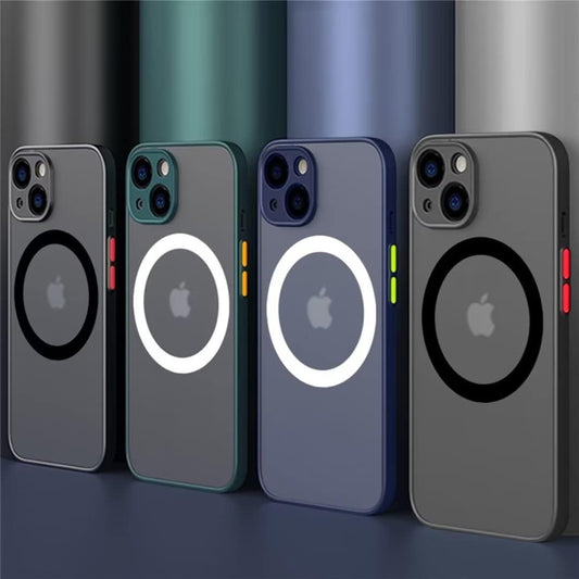 Magnetic Case for iPhone 11 12 13 14 15 ProMax Plus with Magsafe Wireless Charging,Durable Acrylic Bumper Backcover Shockproof Magnetic Protective Case