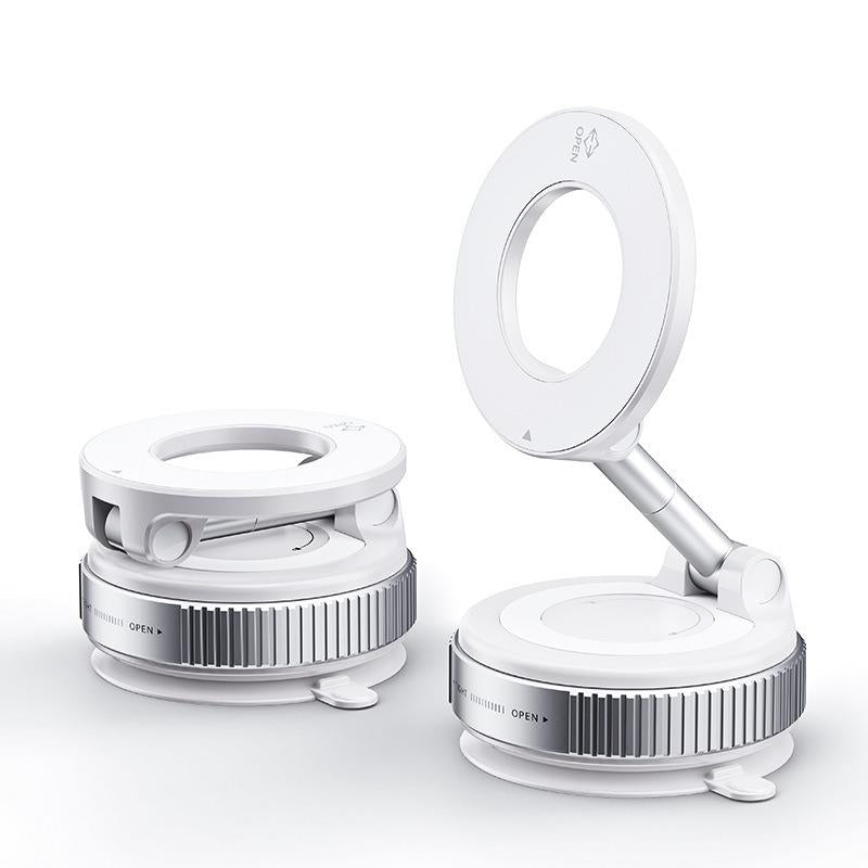 Upgrade Three-axis Flexible Alloy 360° Magnetic Vacuum Adsorption Double-sided Fold Rotating Multi-angle Strong Suction, Stable Holder, Hands Free Automobile, Adjustable Mount for All Phones