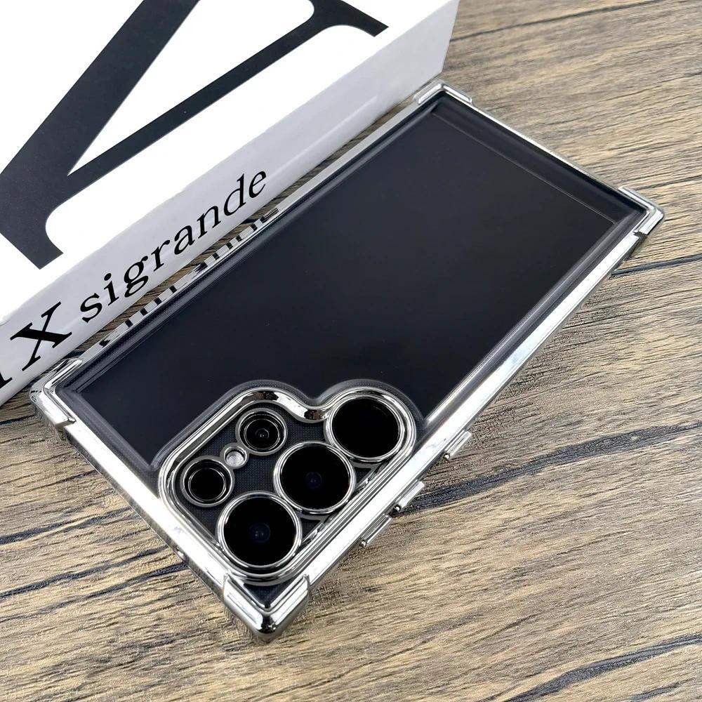 Transparent Four Corner Shockproof Armor Case For Samsung Galaxy S24 S23 S22 Ultra Plus Anti-shock Protective Shell Bumper Cover