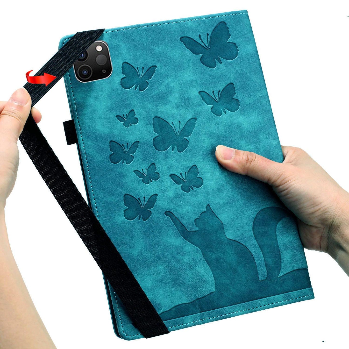 Butterfly Cat Case for Ipad Case Pro 13 11 2024 12.9 9 10 10th 9 9th Generation Air 5 4 3 2 1 Mini 6 Soft TPU Tablet Cover