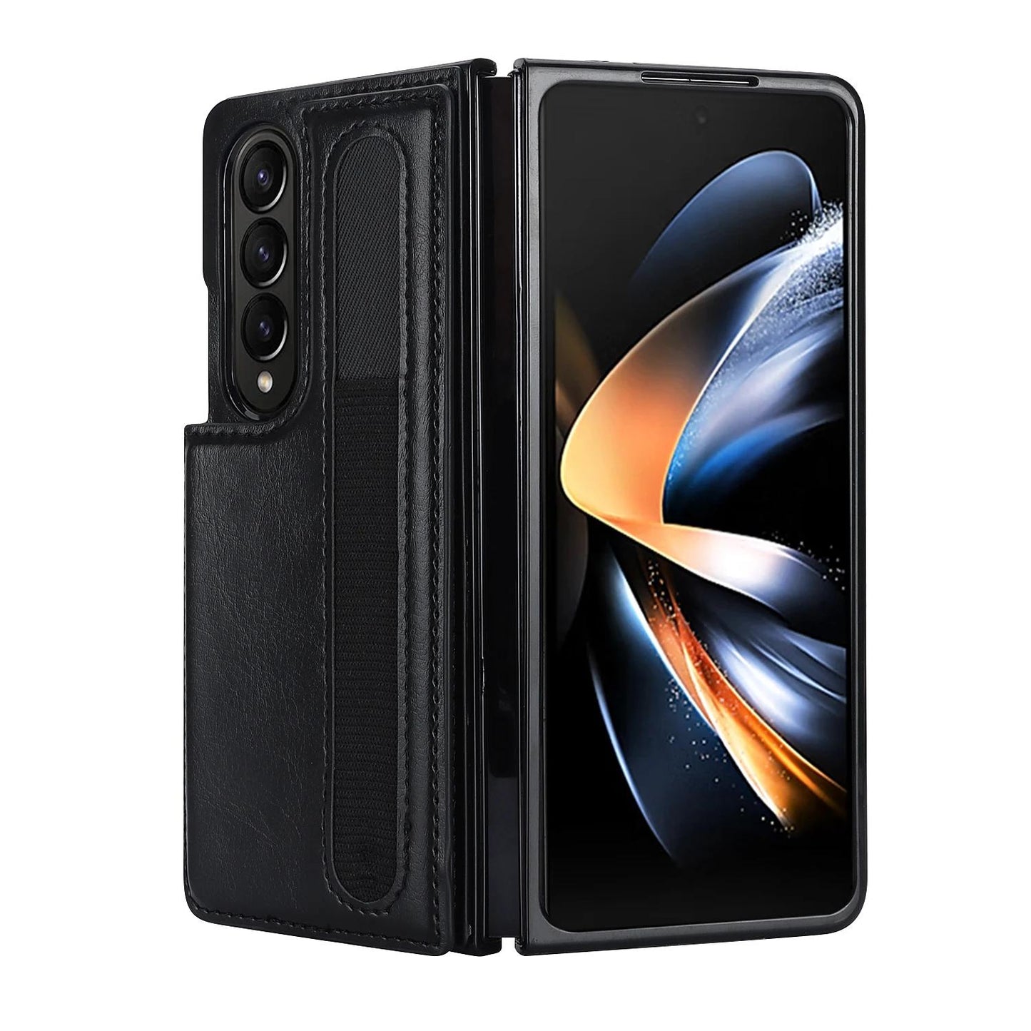 PU Leather Purse Phone Case for Samsung Galaxy Z Fold 6 5 4 3 Fold6 Fold5 Fold4 5G Pen Slot Card Holder Shockproof Stand Cover