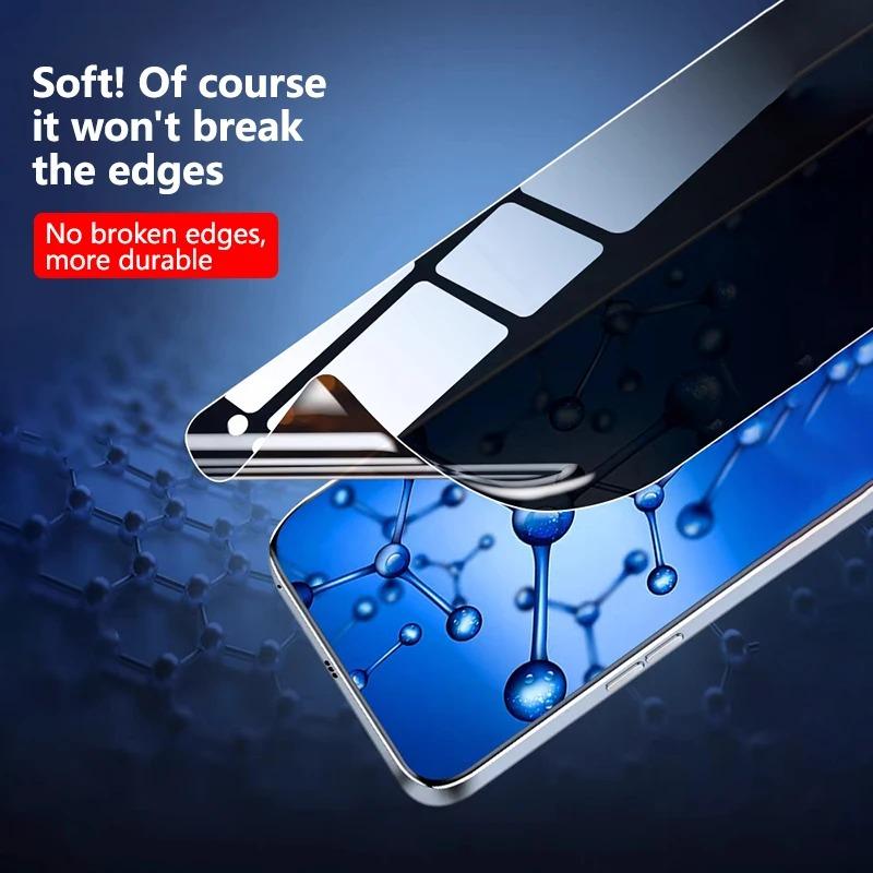 3 Pieces Matte Anti-Peeping Anti-Broken Screen Protection For Samsung S25Ultra S25 S24 S23 S22 S21 Note20 Plus Ultra Ceramics Soft Film Resilient Privacy Fingerprint Unlock No Glass
