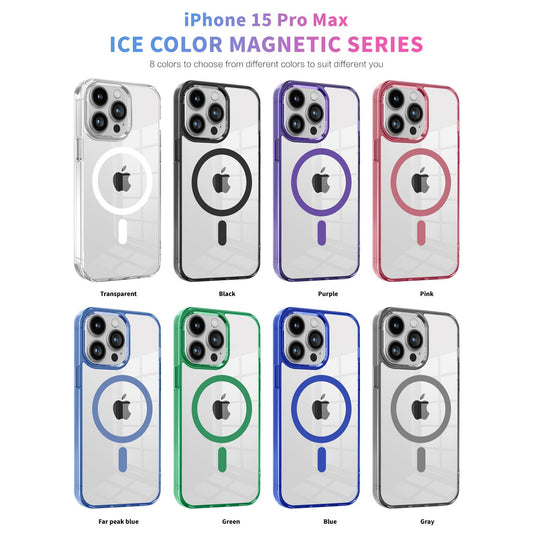 For iPhone 16 15 14 13 12 Plus Pro Max Case, Compatible with MagSafe, All Inclusive Protection, Clear Magnetic Phone Case