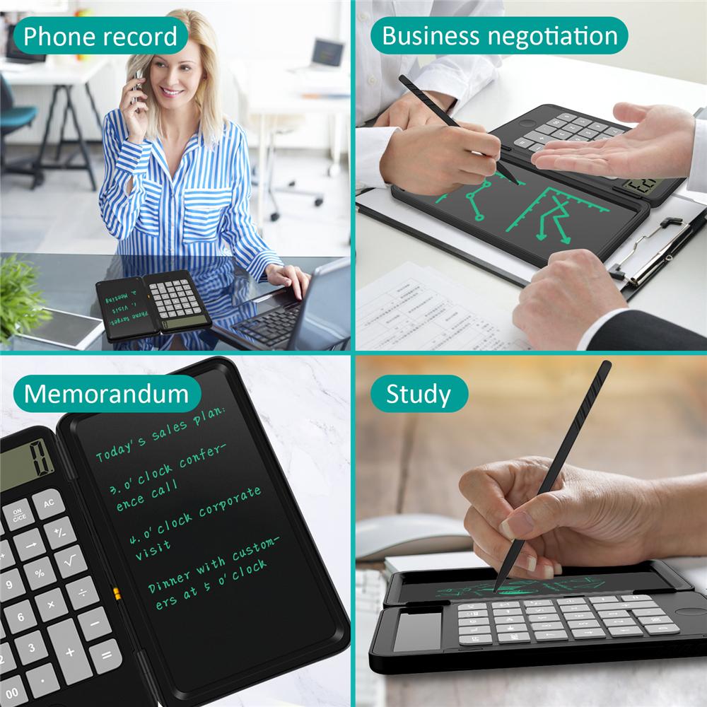 6.5 inch Calculator Writing Tablet Portable Smart LCD Graphics Handwriting Pad Board drawing tablet paperless with rechargeable Drawing Pad Painting Electronics Tools