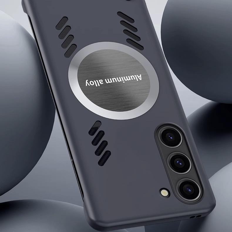 For Samsung S25Ultra S25 S24 S23 S22 S21 Plus Ultra Phone Case, Matte Cooling Magnetic PC Frameless Ultra Slim, Full Camera Cover Protection Hard Cover