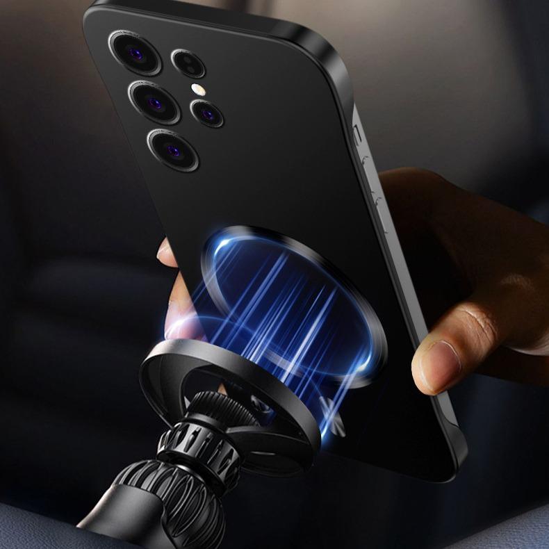 For Samsung S25Ultra S25 S24 S23 S22 S21 Note20 Plus FE Ultra Phone Case, Matte Metallic Paint Magnetic PC Frameless Ultra Slim, Full Camera Cover Protection Hard Cover