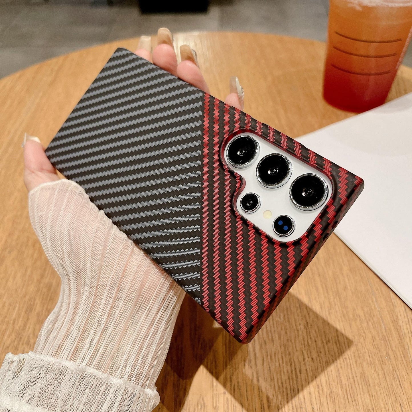 Carbon Fiber Matte Strong Magnetic Ultra Thin Light Phone Case For Samsung S25Ultra S25 S24 S23 S22 Note20Ultra Note10Plus Support Wireless Charging Hard Full Cover