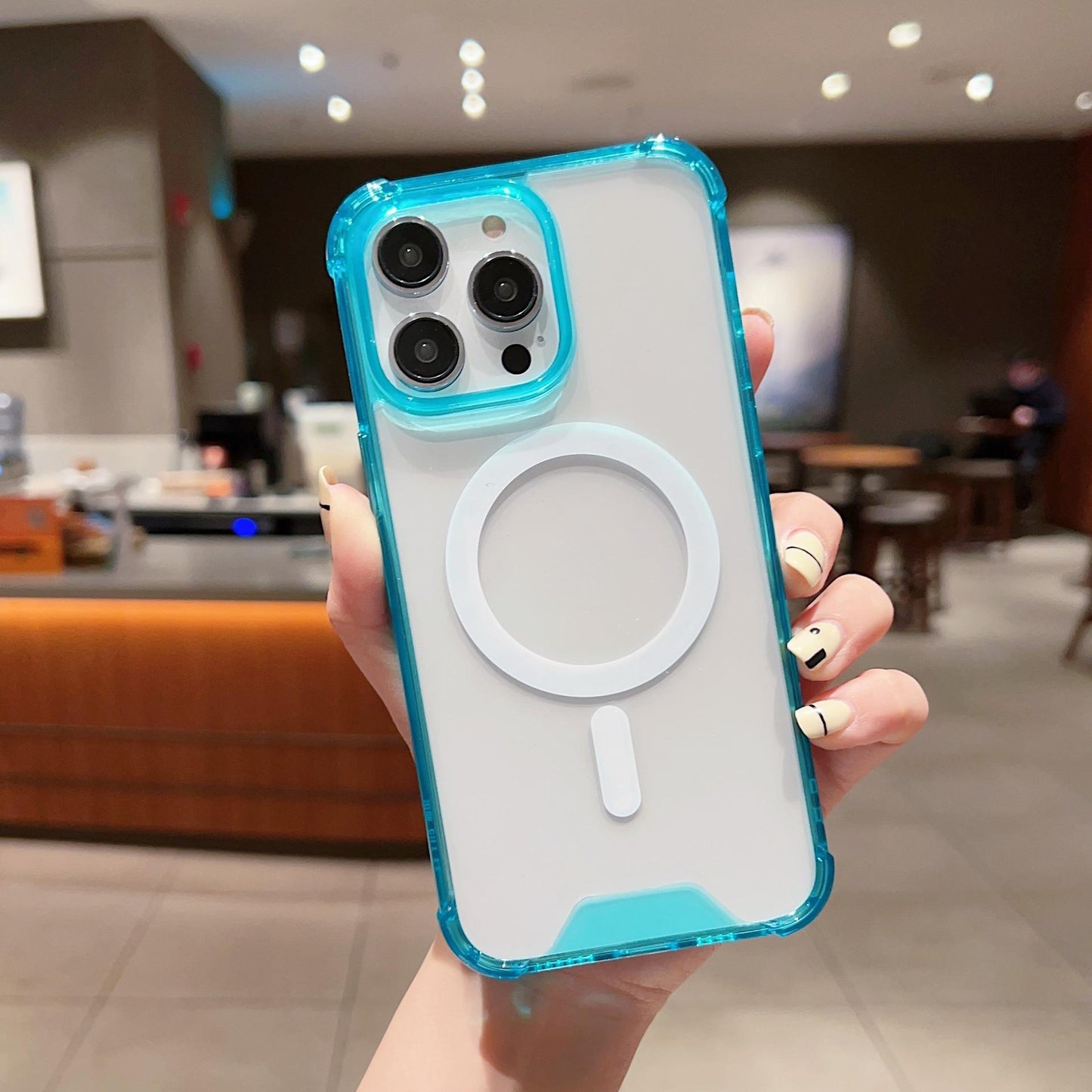 For iPhone 16ProMax 16 15 14 13 12 11 Plus Pro Max Phone Case, Four Corner HD Transparent Magnetic Acrylic Slim, Clear Camera Protection Shockproof Hard Full Cover