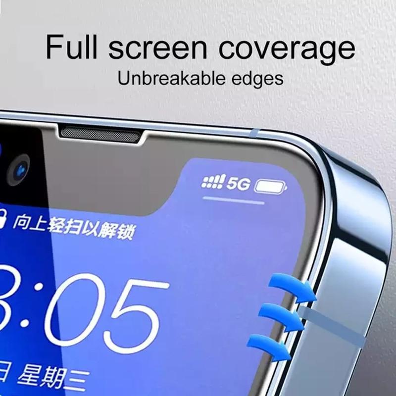 4PCS 9D Screen Protector Tempered Glass for IPhone 16 15 14 13 12 11 Pro Max Plus Protective Glass for IPhone X XR XS Max