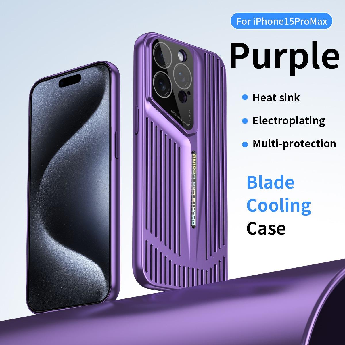 Premium Cooling PC Blade Point Len Protector Shockproof Phone Case For iPhone 16ProMax 15 14 13 12 11 Hard Full Cover