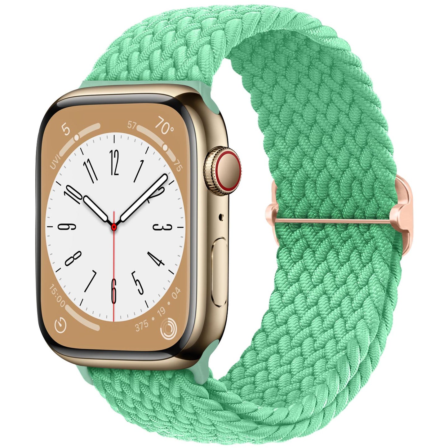 Boucle solo tressée pour bracelet de montre Apple 44 mm 40 mm 49 mm 45 mm 41 mm 38 mm Bracelet en nylon élastique iWatch série 8 3 se 6 7 Ultra