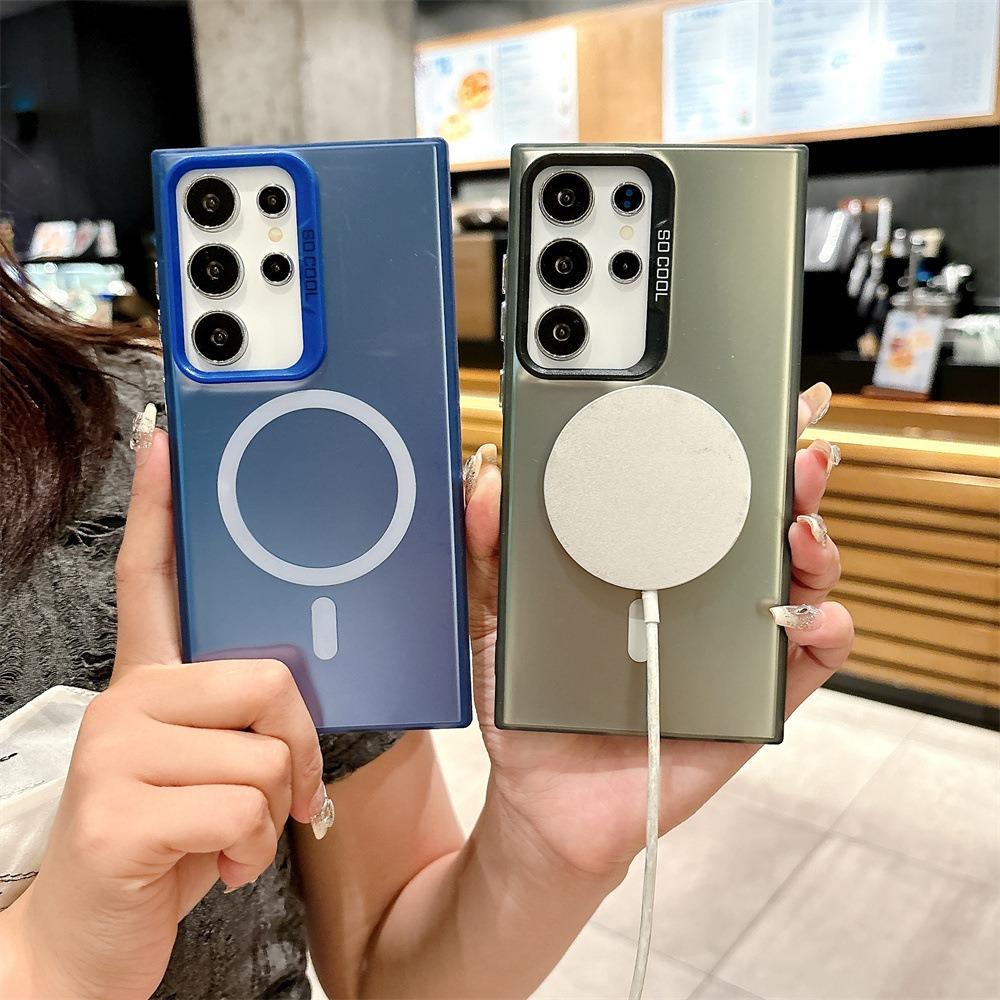 For Samsung A16 A14 A24 A34 A35 A52 A53 A54 A55 A73 A72 Phone Case, Laser Magnetic Gradient Color Acrylic Slim, Full Camera Protection Support Wireless Charging Non-Yellowing Hard Cover