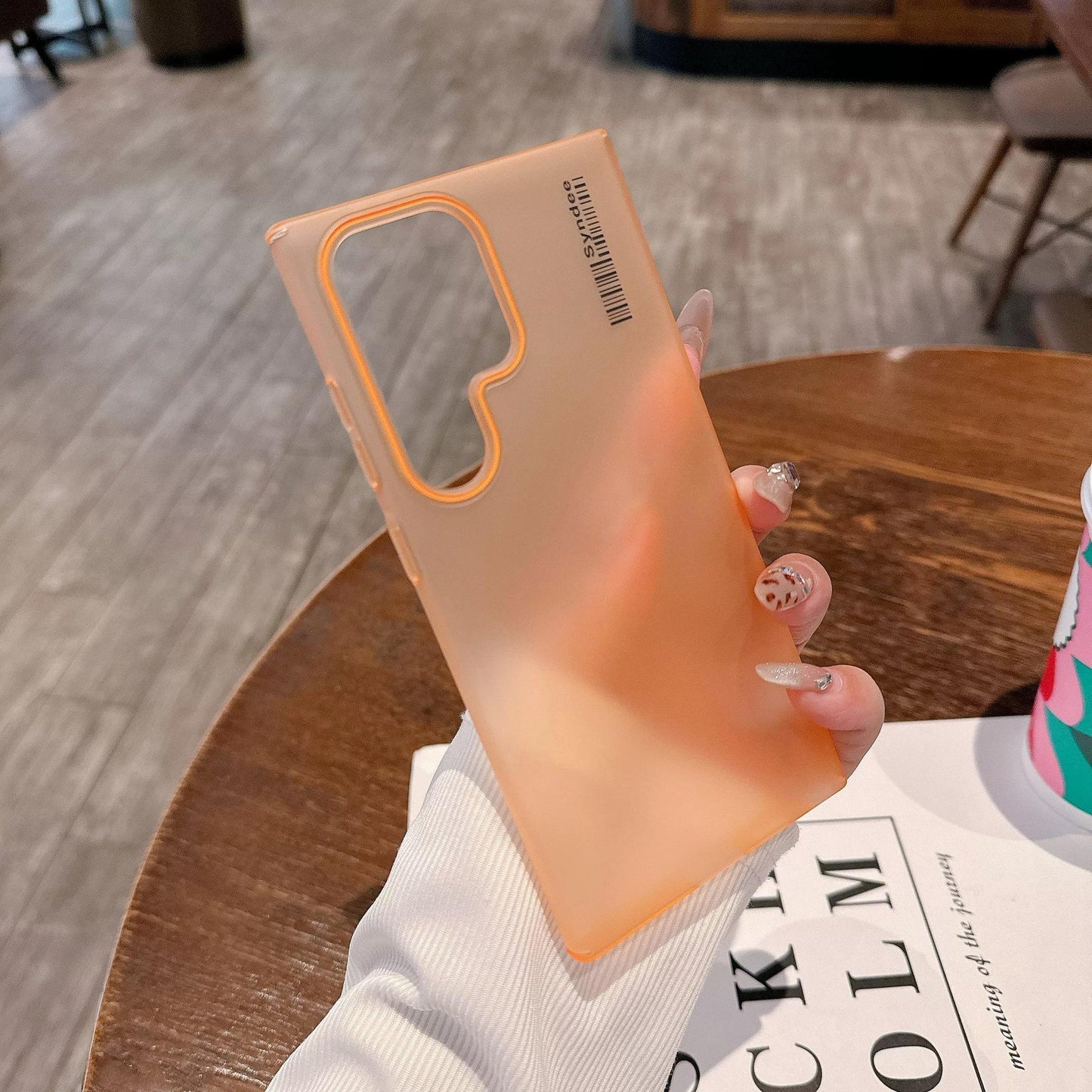 Matte Clear Two-tone Slim PC Phone Case For Samsung S25Ultra S24 S23 S22 S21 Note20Ultra Transparent Skin Feel Bumper Shockproof Hard Full Cover