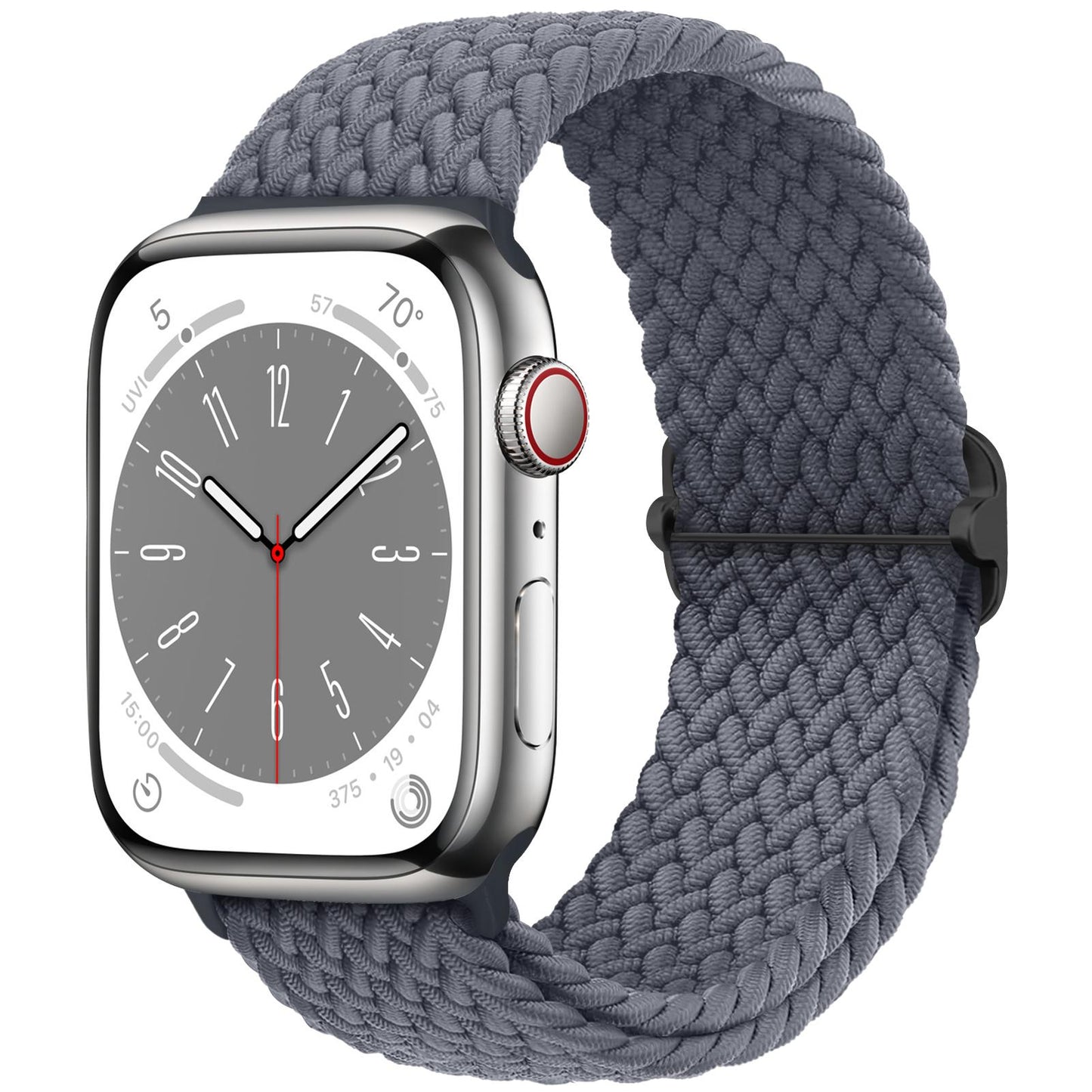 Boucle solo tressée pour bracelet de montre Apple 44 mm 40 mm 49 mm 45 mm 41 mm 38 mm Bracelet en nylon élastique iWatch série 8 3 se 6 7 Ultra