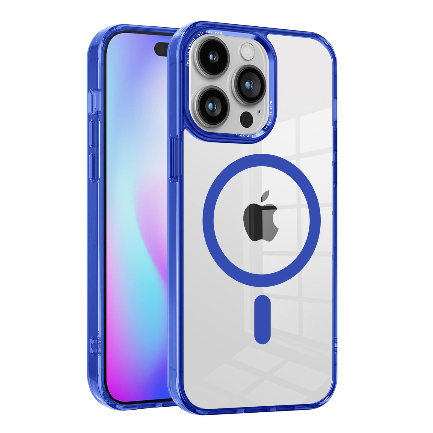 For iPhone 16 15 14 13 12 Plus Pro Max Case, Compatible with MagSafe, All Inclusive Protection, Clear Magnetic Phone Case