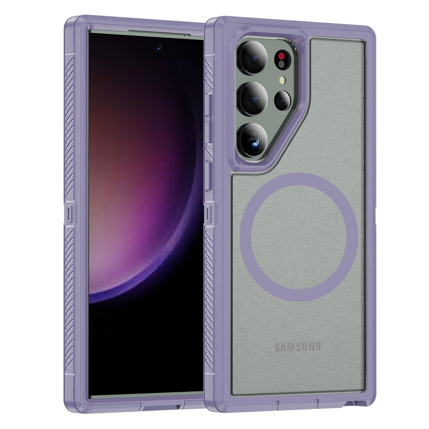 Anti-Dust Anti-Fall Heavy Duty Protection Shockproof Strong Magnetic Phone Case for Samsung S25Ultra S24 S23FE S23 S22 Bumper Matte Hard Full Cover