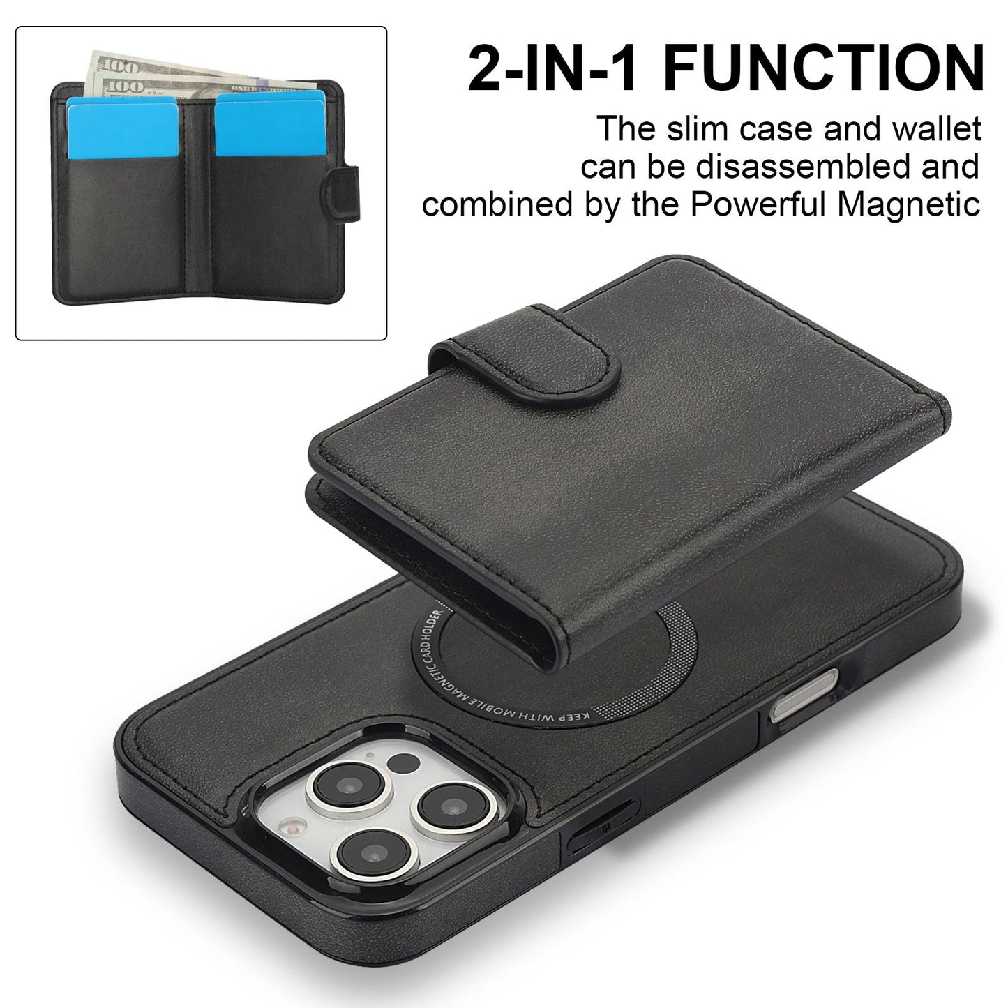 Business Wallet Solt Phone Case For iPhone 16 15 14 13 12 Plus Pro Max Wallet Card Holder Shockproof Slim Flip Cover