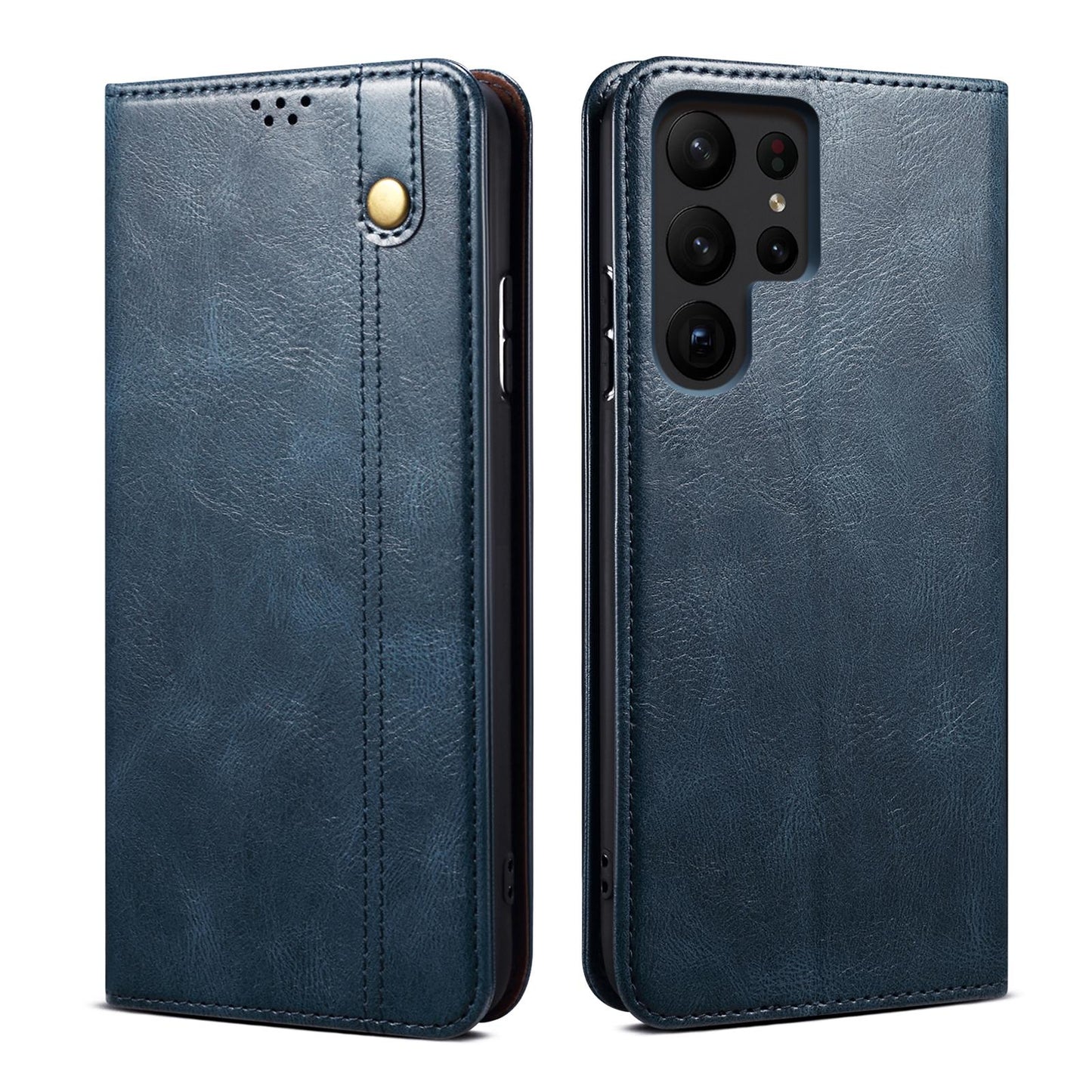 Luxury Retro Leather Flip Cover For Samsung S24 S23 Ultra S22 Plus S21 FE Case Wallet Card Stand Magnetic Book Cover Phone Case