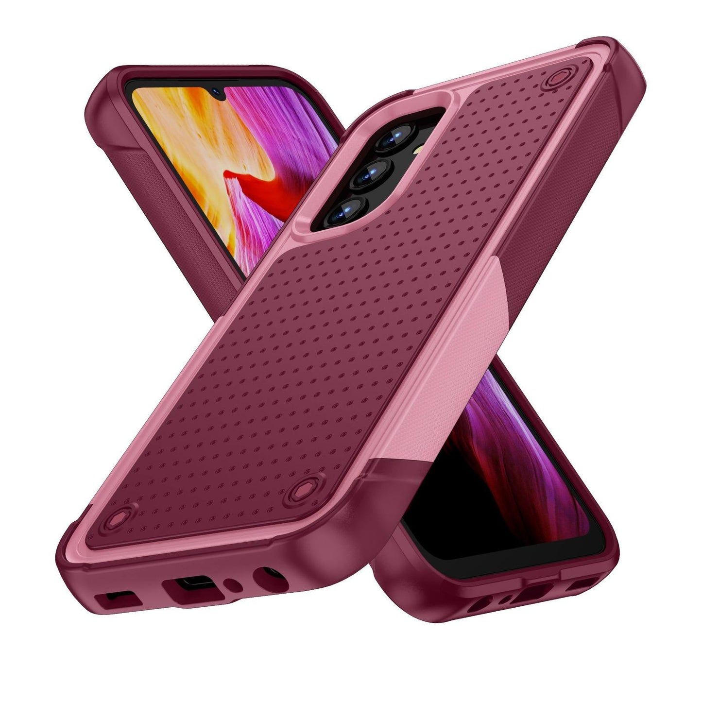 Anti-Dust Fall Heavy Duty Protection Shockproof Phone Case for Samsung S25Ultra S24 S23FE S23 S22 A14 A15 A54 A53 Hard Full Cover