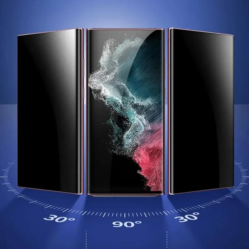 1pc/2pcs/3pcs/4pcs HD Matte Shock Absorption Soft Ceramic Privacy Screen Protector For Samsung S25Ultra S25 S24 S23 S22 S21 Note20 Plus Ultra Anti Spy Film with Install Kit