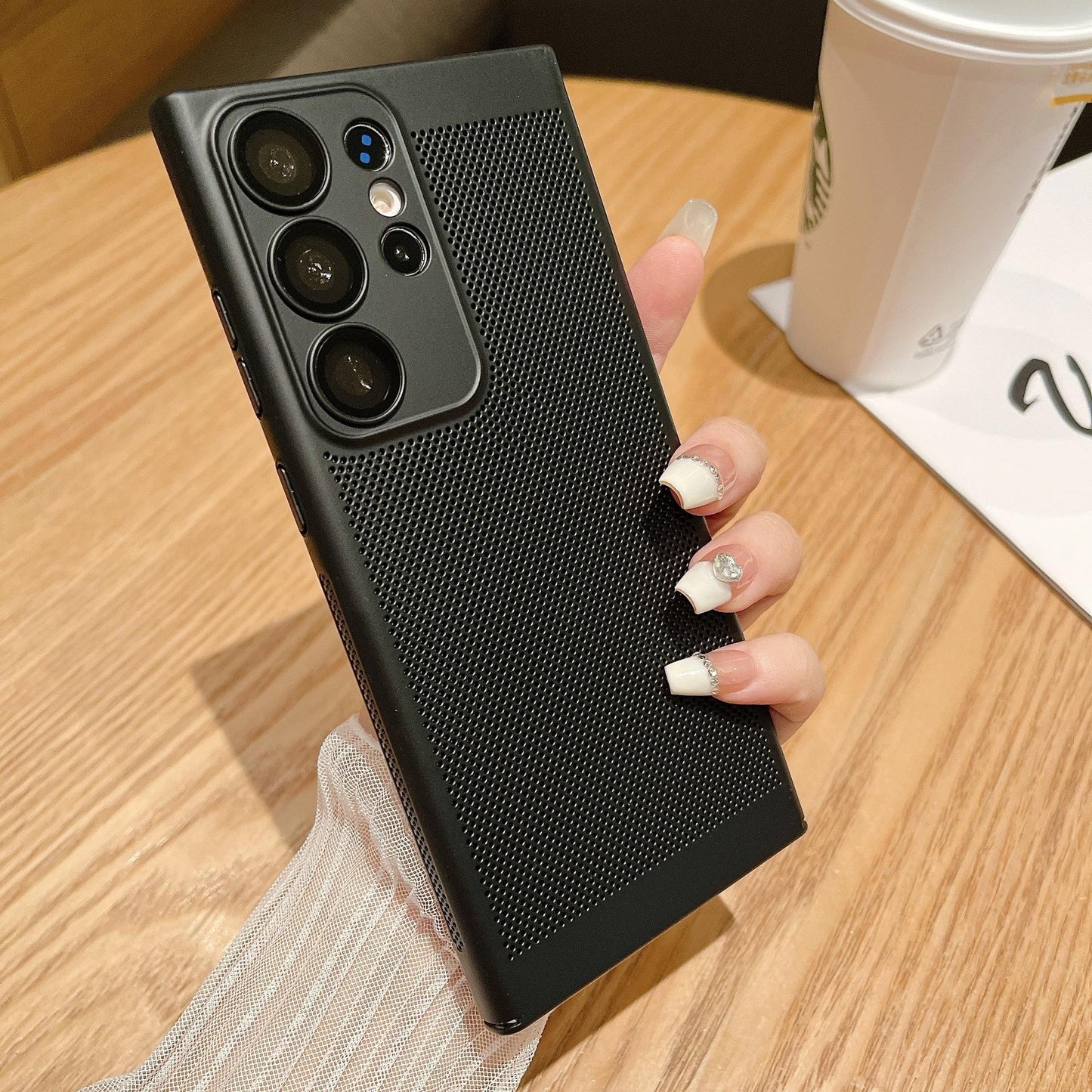 Ultra Slim PC with Len Protector Cooling Phone Case For Samsung S25Ultra S24 S23 S22 S21 Note20 Shockproof Hard Full Cover