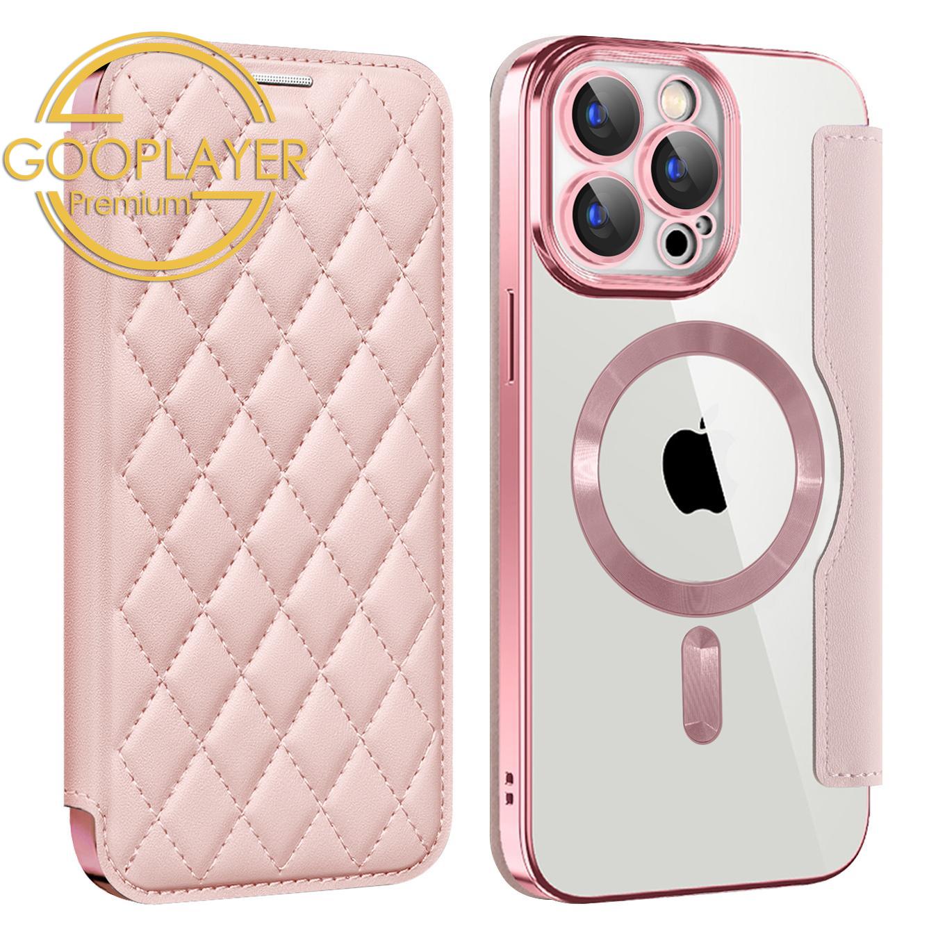 For iPhone 16 15 14 13 Pro Max Phone Case, Luxury Magnetic Suction Flip Business Wallet Card Slot Leather for Magsafe With Lens Film Anti-Fall Full Cover