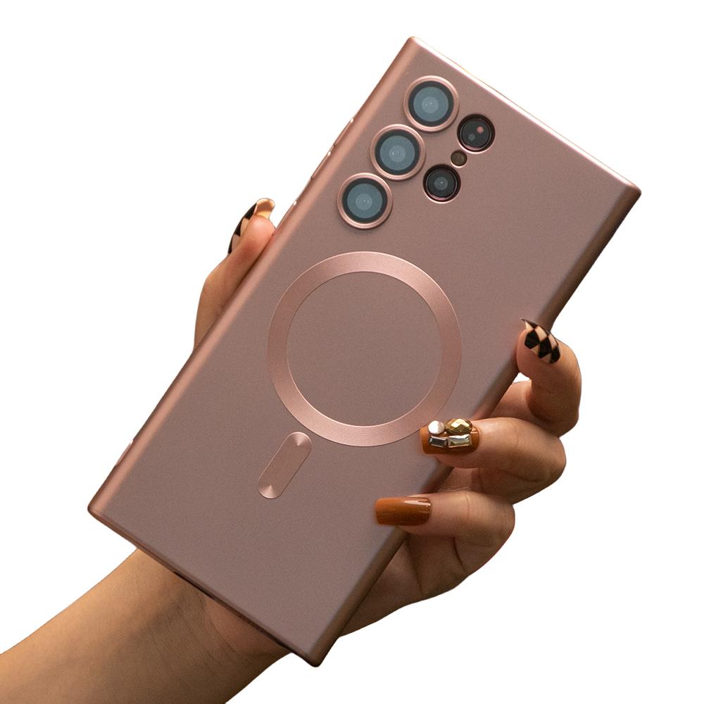 For Samsung A14 A15 A16 A24 A25 A26 A34 A35 A36 A54 A55 A56 A05 A05S A06 Case, Metallic Paint Magnetic Soft Metallic Glossy Slim, Full Camera Cover Protection Soft Phone Case
