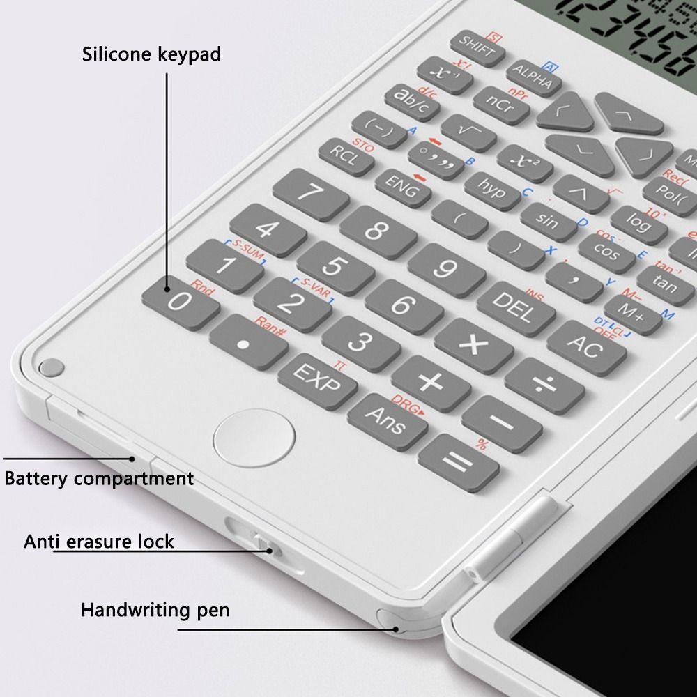 6 inch Digital Drawing Pad Writing Tablet Foldable Desk Scientific Calculators 12-Digit Digital with an Erasable Writing Tablet Large Display Drawing Pad Painting Electronics Tools