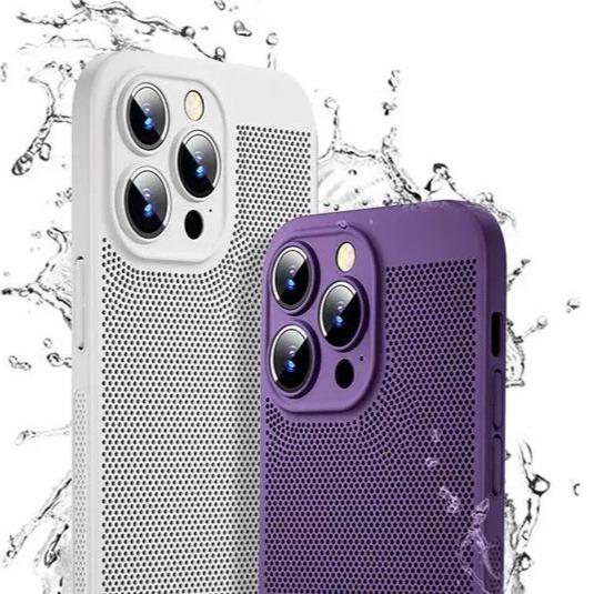 For iPhone 16 15 14 13 Pro Max Phone Case, Ultrathin Cooling PC Luxury Built-in Camera Protector Heat Dissipation Hard Full Cover