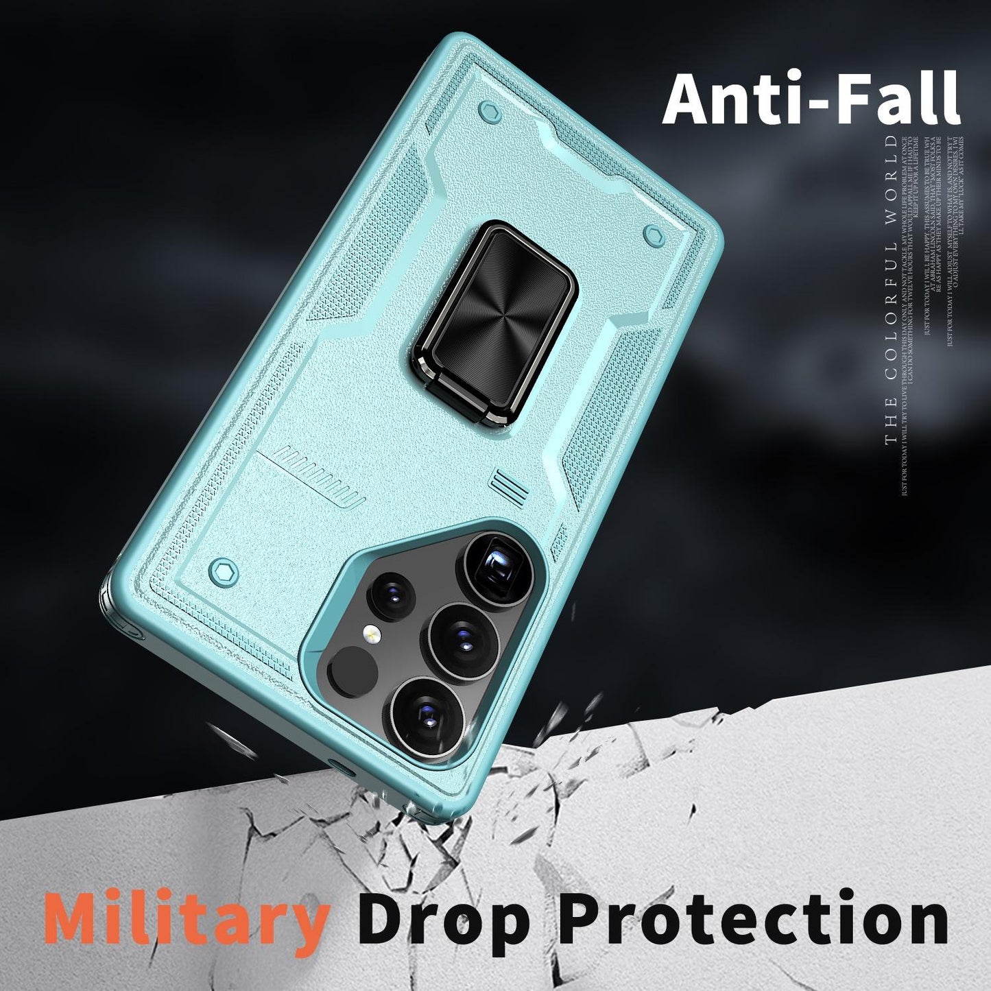 Anti-Dust Anti-Fall Heavy Duty Protection Shockproof Phone Case With Kickstand for Samsung S25Ultra S24 S23FE S23 S22 S21 A06 A05 A16 A15 A25 A35 A55 Bumper Matte Hard Full Cover