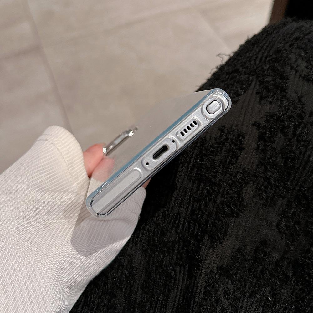 For Samsung S25Ultra S25 S24 S23 S22 Phone Case, Luxury Electroplating Laser Feathers Acrylic Slim, Full Camera Protection Non-Yellowing Hard Cover