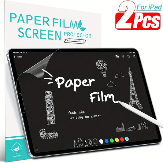 2 Pieces Like Paper Film Screen Protector For Ipad Pro 13 12.9 11 2024 M4 Air 4 5 3 10th 9th 8th 7th Generation Mini 6 Matte Film Writer