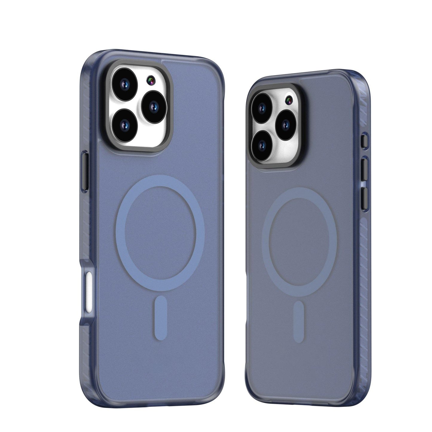Two-Tune Matte Skin Friendly Strong Magnetic For Magsafe Phone Case For iPhone 16 15 14 13 Pro Max Plus Metal Frame Acrylic Shockproof Bumper Hard Cover