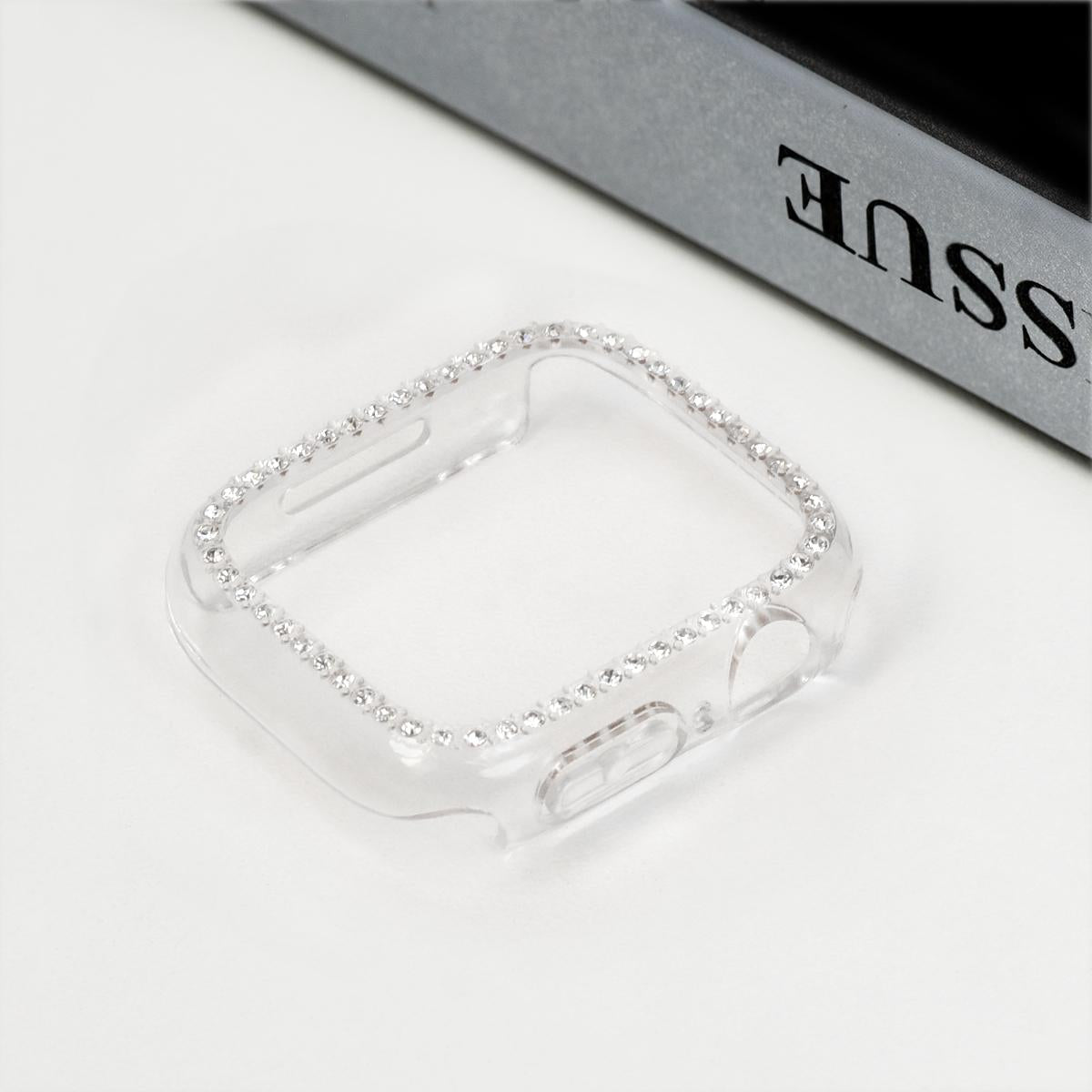 Coque de protection diamant pour Apple Watch 9 8 7 41 mm 45 mm 44 mm 40 mm 38 mm 42 mm 49 mm Bling Bumper pour iWatch Series 8 3 4 5 6 SE