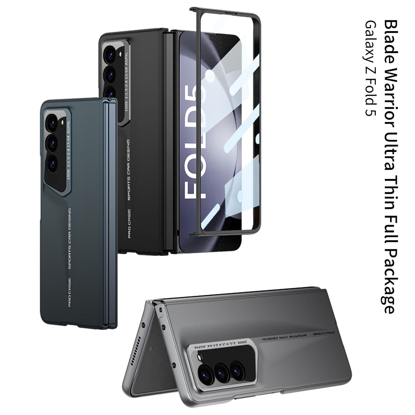 For Samsung Z Fold6 Fold5 Fold4 Fold3 Case, Ultrathin Business Matte Blade Point Case For Men, Luxury Elegant Phone Case Camera Protection Shockproof Hard Cover