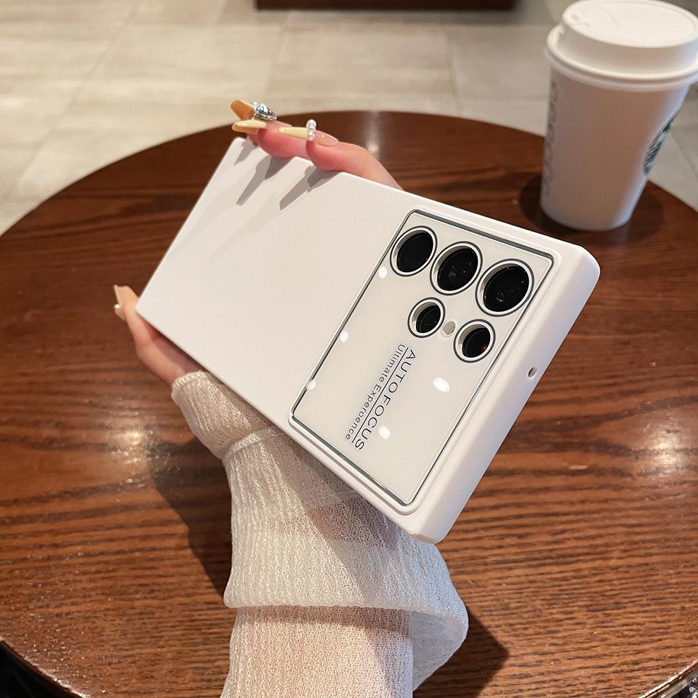 For Samsung S24 S23 S22 Plus Ultra Case, Big Lens Silicone, Luxury Elegant Case Camera Protection Shockproof Soft Cover