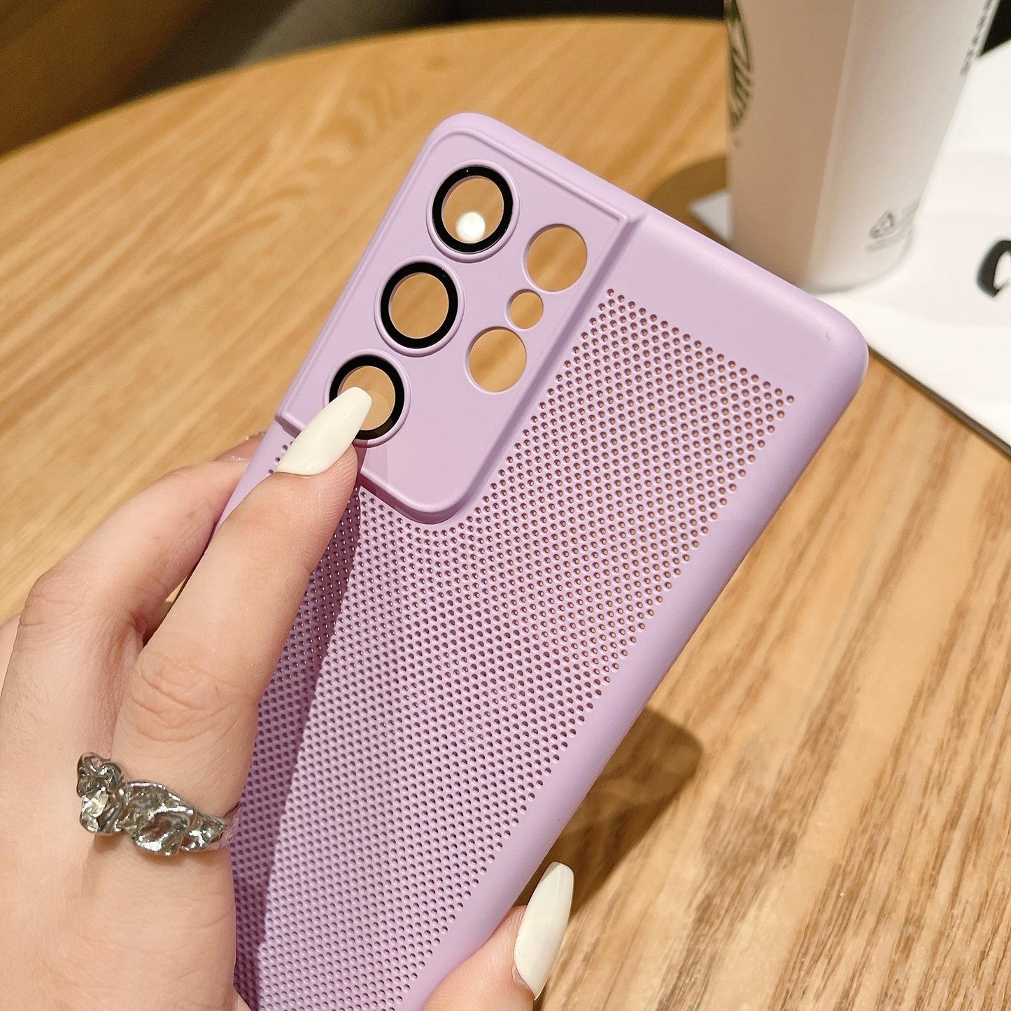 Ultra Slim PC with Len Protector Cooling Phone Case For Samsung S25Ultra S24 S23 S22 S21 Note20 Shockproof Hard Full Cover