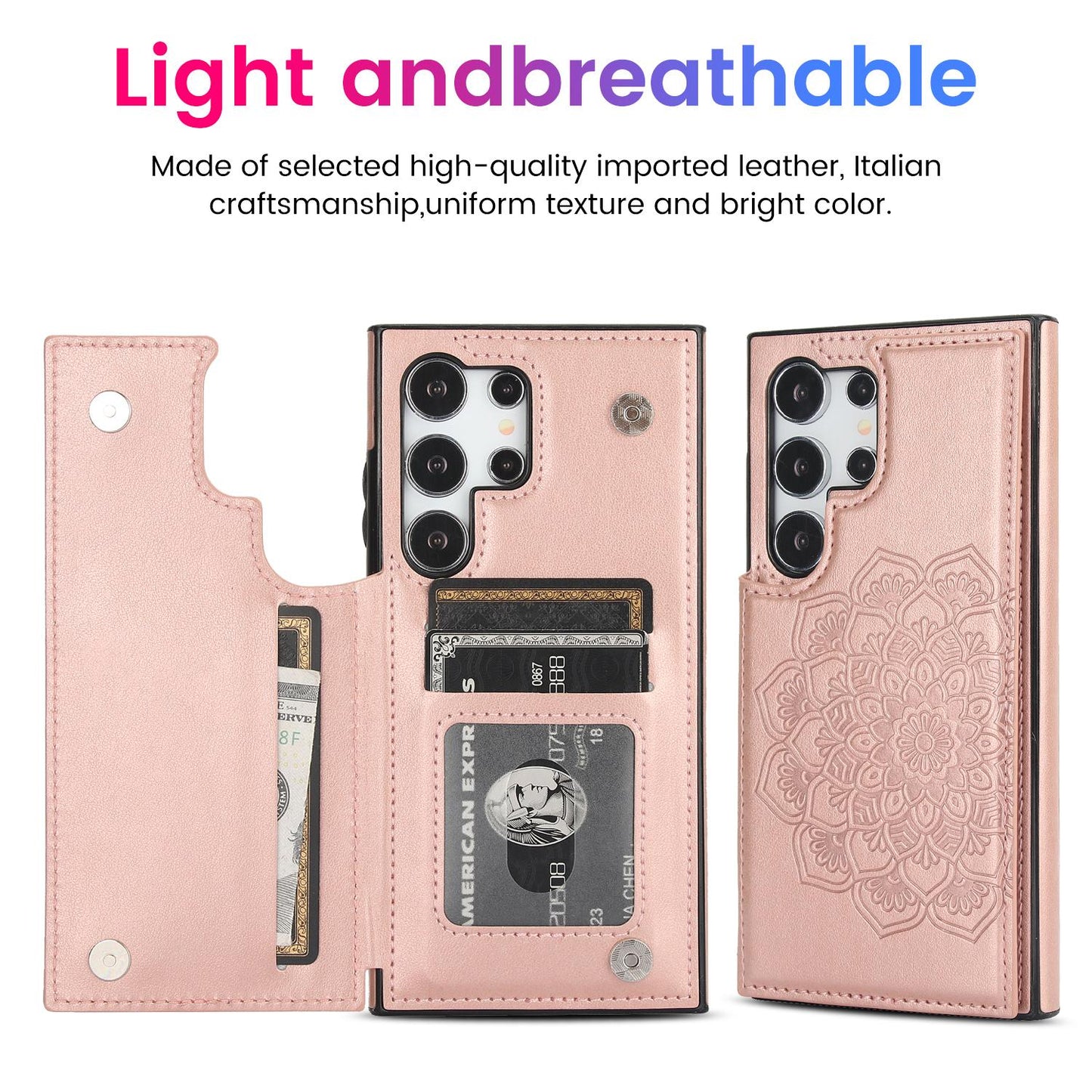 Flip Leather Phone Case for Samsung Galaxy S23 FE S24 Ultra S22 S21 Plus A15 A14 A54 A13 A33 A53 4G 5G Wallet With Card Holder Cover