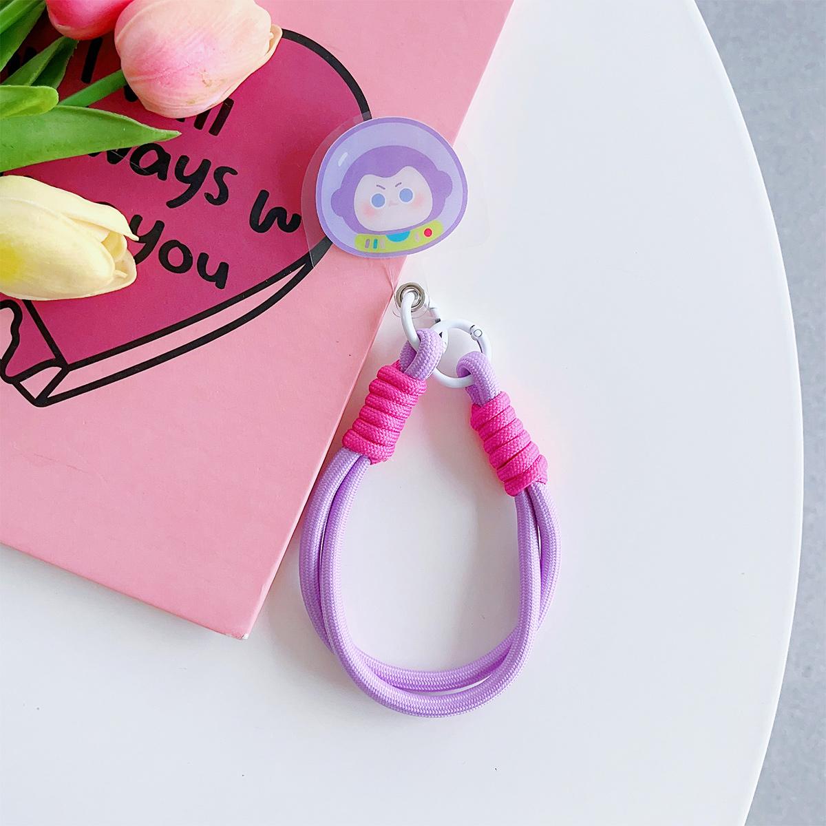New Cartoon Phone Lanyard, For iPhone Wristband, Colorful Cartoon Lanyard, Safety Card Anti-drop Rope