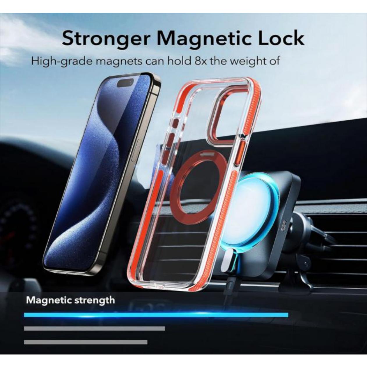 Dual Color Magnetic For Magsafe Wireless Charging Case With 360 Rotating Stand For iPhone 16 15 14 13 12 Pro Max Plus Clear Hard Cover