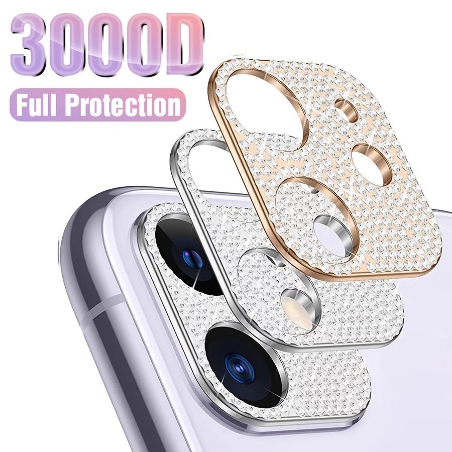 Metal Camera Lens Protector With Rhinestone, Scratchproof Protector For iPhone 16 15 14 13 12 Pro Max