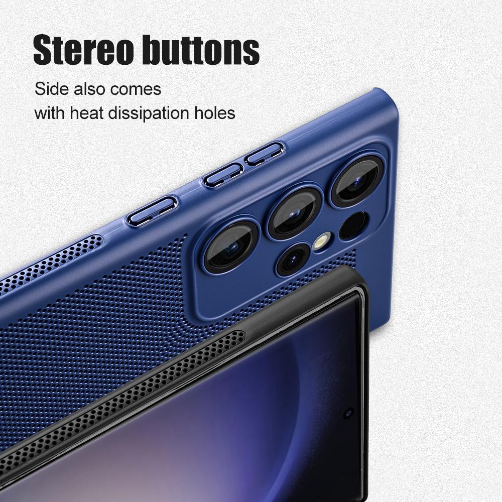 For iPhone 16 15 14 13 Pro Max Phone Case, Ultrathin Cooling PC Luxury Built-in Camera Protector Heat Dissipation Hard Full Cover