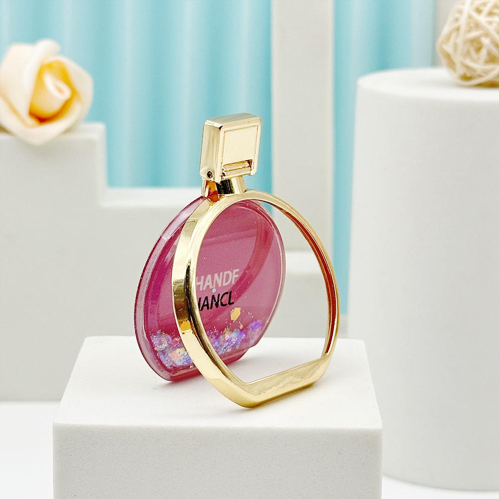 Étui de téléphone avec miroir et support pour bouteille de parfum