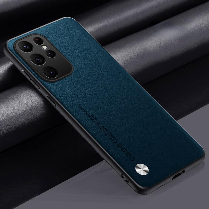 For Samsung S23 S22 S21 Plus Ultra Case, Leather Luxury Elegant Case Camera Protection Shockproof Hard Cover
