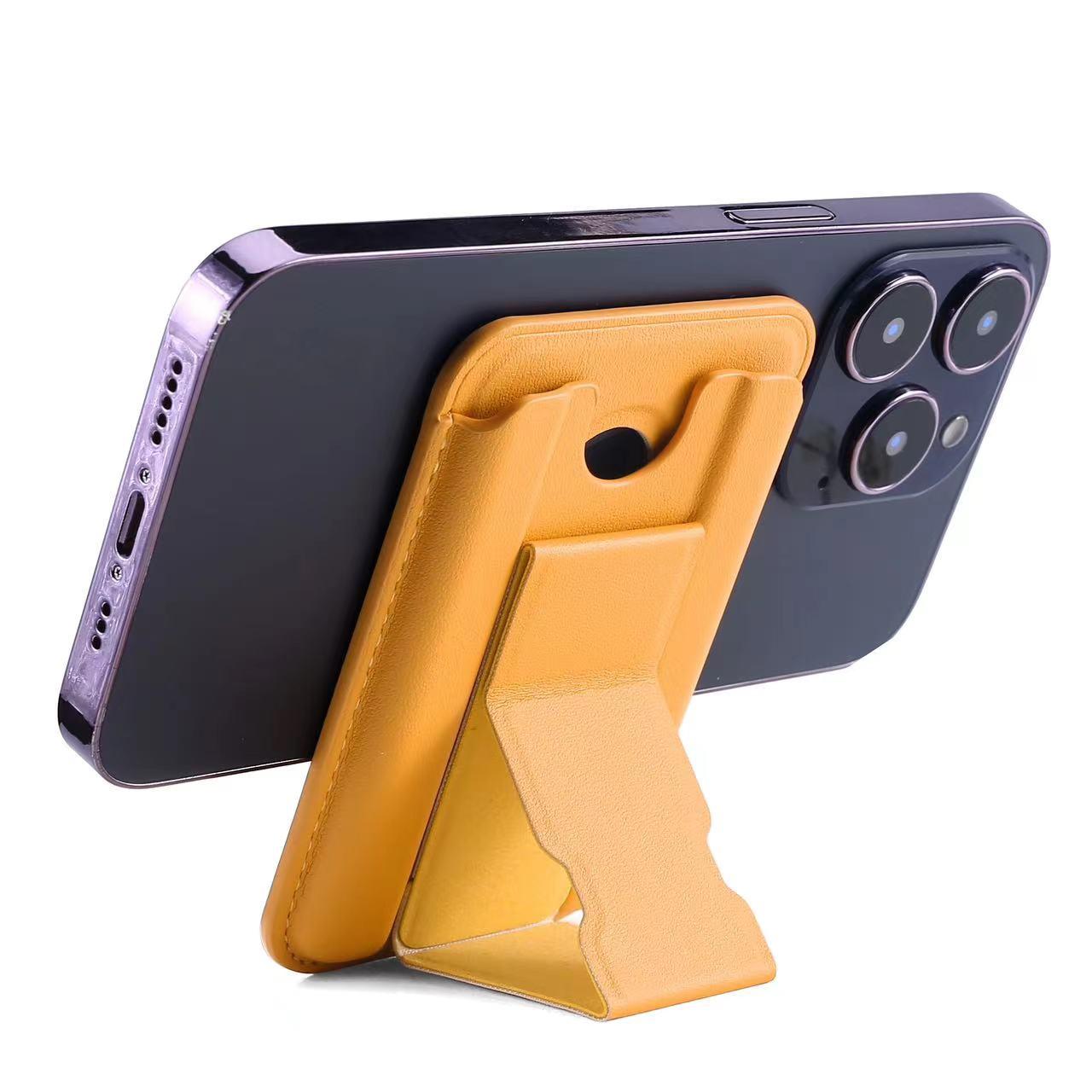 Strong Magnetic Folding Wallet Card Holder Kickstand Leather Case for Magsafe iPhone 16 15 14 13 Pro Max 12 Mini Plus Magnetic Stand Cover